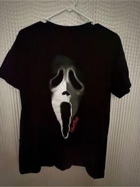 Bioworld Black Scream Mask Graphic Tee with White & Red Details
